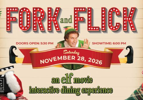 &ldquo;FORK and FLICK&rdquo; holiday event: interactive dining experience at AC Hotels&mdash;Saturday, Nov 28, 2026; doors 5:30 PM, show 6:00 PM.
